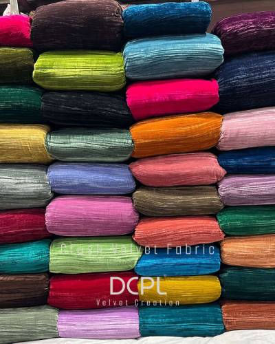 Designer Crush Velvet Fabric | 44” & 58” Width | Smooth, Durable, Elegant Shine for Home & Apparel Manufacturers in Karnataka